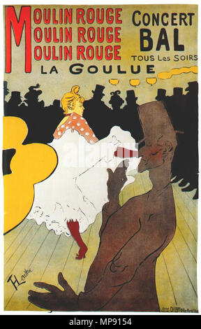 English: "Moulin Rouge": La Goulue Čeština: Moulin Rouge: La Goulue Français: Moulin Rouge: La Goulue. English: Moulin-Rouge-Plakat von Henri de Toulouse-Lautrec. 1891. 794 Lautrec Moulin Rouge, La goulue (poster) 1891 Stockfoto