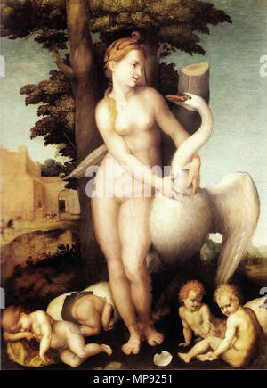 . Leda und der Schwan. ca. 1490. Andrea del Sarto (1486-1530) Alternative Namen Geburt Name: Andrea d'Agnolo Beschreibung italienischer Maler Geburtsdatum / Tod 16. Juli 1486 29. September 1530 Ort der Geburt / Tod Florenz Florenz Arbeitszeit Arbeitsort der Renaissance Florenz, Frankreich Authority control: Q5571 VIAF: 59101593 ISNI: 0000 0001 2101 6608 ULAN: 500025314 LCCN: n 82037657 WGA: Andrea del Sarto WorldCat 800 Leda col Cigno Stockfoto