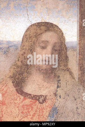 Englisch: Das letzte Abendmahl (Detail) 1498. 803 Leonarda da Vinci, Abendmahl, 04. Stockfoto