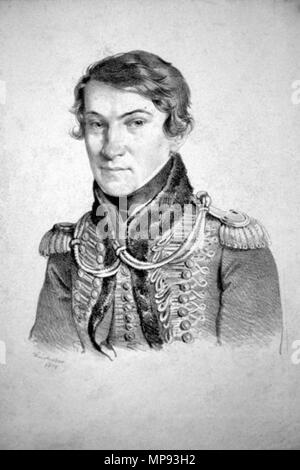 . English: Leopold Friedrich von Illessy (1806-1840), als Zögling des Theresianums. Lithographie von Josef Kriehuber, 1828. 1828. Josef Kriehuber (1800-1876) 805 Leopold Friedrich von Illessy Litho Stockfoto