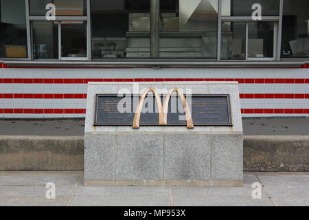 Foto der Hamburger Restaurant des ersten McDonald in Des Plaines, Illinois. Stockfoto