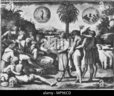 . RAFFAELLO Sanzio Dekoration der Loggia im Freien Palazzi Pontifici, Vatikan. Zwischen 1518 und 1519 siehe Dateiname oder Kategorie 817 Loggia di Raffaello, 07., 01. Stockfoto