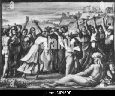 . RAFFAELLO Sanzio Dekoration der Loggia im Freien Palazzi Pontifici, Vatikan. Zwischen 1518 und 1519 siehe Dateiname oder Kategorie 817 Loggia di Raffaello, 12, 01. Stockfoto