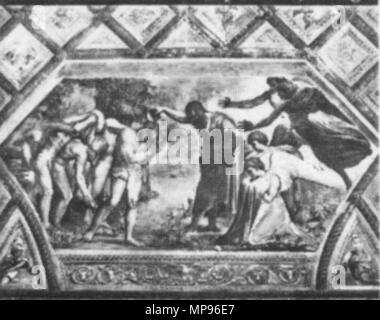 . RAFFAELLO Sanzio Dekoration der Loggia im Freien Palazzi Pontifici, Vatikan. Zwischen 1518 und 1519 siehe Dateiname oder Kategorie 817 Loggia di Raffaello, 13., 03. Stockfoto