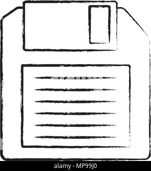 Diskette Symbol auf weißem Hintergrund, Vector Illustration Stock Vektor