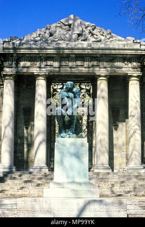 1988 historische DENKER STATUE (© 1909) Auguste Rodin RODIN MUSEUM FRANKLIN PARKWAY PHILADELPHIA PENNSYLVANIA USA Stockfoto