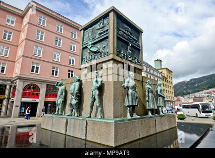 Sailors Monument, Bergen, Norwegen Stockfoto