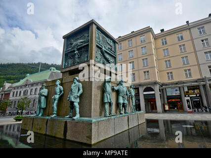 Sailors Monument, Bergen, Norwegen Stockfoto