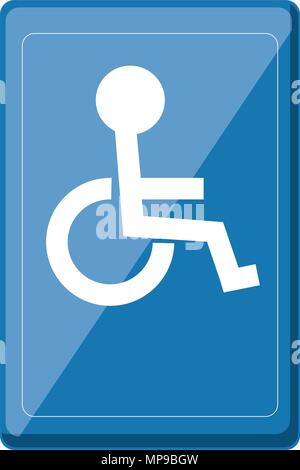 Deaktivieren Parkplatz Schild mit weißem Hintergrund, farbenfrohen Design. Vector Illustration Stock Vektor