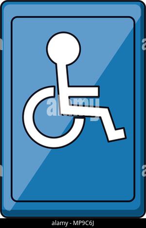 Deaktivieren Parkplatz Schild mit weißem Hintergrund, farbenfrohen Design. Vector Illustration Stock Vektor