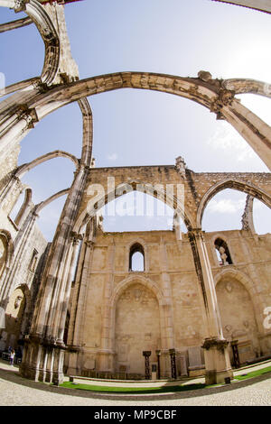 Carmes Kloster - Convento do Carmo, Bairro Alto, Lissabon, Portugal Stockfoto