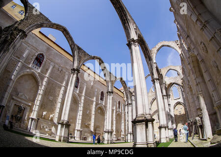 Carmes Kloster - Convento do Carmo, Bairro Alto, Lissabon, Portugal Stockfoto