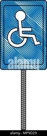 Deaktivieren Parkplatz Schild mit weißem Hintergrund, farbenfrohen Design. Vector Illustration Stock Vektor