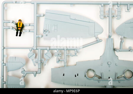 Italeri 1/76 Modell Spitfire Stockfoto