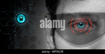 High Tech biometrischen Scan Stockfoto