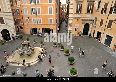 Italien, Rom, jüdisches Ghetto, Piazza Mattei, Schildkrötenbrunnen Stockfoto