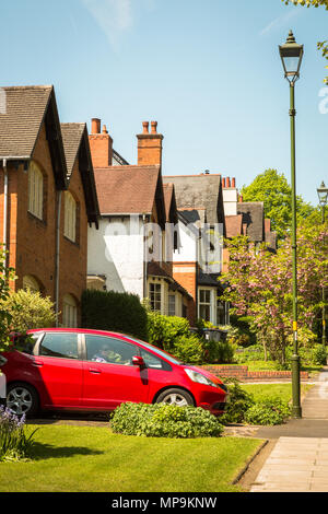 Wohneigentum in Bournville Village, Birmingham, Großbritannien Stockfoto