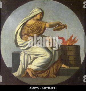 Allegorie des Feuers. Skizze für ein Wandbild an der Ungarischen National Museum. 1870. 822 Lotz Allegorie des Feuers 1870 s Stockfoto