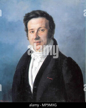 822 Louis Charles Arsenne - Porträt de René Primevère Lesson Stockfoto