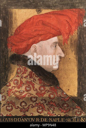 Englisch: Ludwig II. von Anjou Français: Louis II. d'Anjou, Roi de Naples et de Triesenberg, zwischen ca. 1456 und ca. 1465. 823 15. Jahrhundert unbekannte Maler - Ludwig II. von Anjou - WGA 23561 Stockfoto