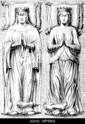 . Français: Gisants de Valentina Visconti et Louis de Orleáns. 1848. 832 Ludvik Valentina Stockfoto