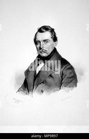 . English: Ludwig III. (1806-1877), Großherzog von Hessen-Darmstadt. Lithographie von Josef Kriehuber, 1845. 1845. Josef Kriehuber (1800-1876) 832 Ludwig III. Holy Litho Stockfoto