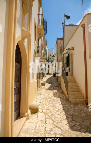 Die engen Gassen der Altstadt von Otranto, kleinen Gassen, Italien, Apulien Stockfoto