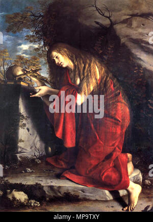 St. Maria Magdalena in Penitance. Italiano: Maddalena penitente. 1615. 839 Maddalena penitente - O. Gentileschi Stockfoto