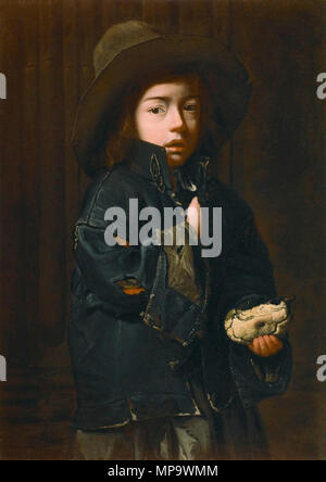 Kleine Bettler aus dem 17. Jahrhundert. 842 Maestro della tela Jeans (piccolo mendicante) Stockfoto