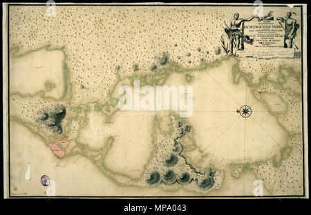 Русский: Карта города и залива Картахена де Индиас Français: Carte de la baie et de la ville de Carthagène des Indes Deutsch: Karte der Stadt und die Bucht von Cartagena de las Indias 中文: 西印度群岛卡塔赫纳城与海湾地图 Português: Mapa da Cidade e Baía de Cartagena de las Indias العربية: خريطة مدينة وخليج كارتاخينا دي لاس إندياس Español: Mapa de la Ciudad y la Bahía de Cartagena de Indias. Русский: Эта рукописная карта, раскрашенная вручную чернильным пером, была выполнена Антонио Уллоа (1716 - 1795 гг.) в 1735 г. На основе более ранней карты Хуана де Эррера, датированной примерно 1721 г. На ней подробно изображен Stockfoto