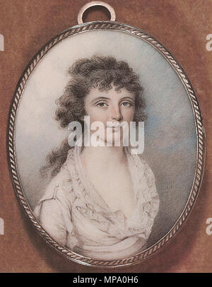 . Englisch: Marcia Verbrennungen, Frau John Van Ness Aquarell 1797 auf Elfenbein 7 x 6,7 cm Corcoran Gallery. 29 März 2013, 14:17:07. 854 Marcia brennt - James Peale Stockfoto