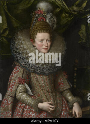 . Englisch: Margherita Gonzaga, Herzogin von Lothringen (1591-1632). ca. 1606. 856 Margherita Gonzaga, Herzogin von Lothringen von Frans Pourbus (II), C. 1606 Stockfoto