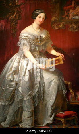 . Englisch: Portrait von Adelaide von Österreich (1822-1855), Königin von Sardinien. erste Hälfte des 19. Jahrhunderts (spätestens 1845). 856 Maria Adelaide d'Austria Stockfoto