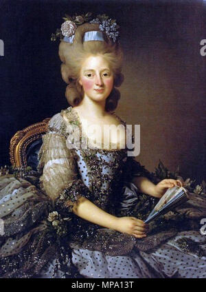 . Englisch: Portrait von Erzherzogin Maria Amalia von Österreich (1746-1804) Français: L'archiduchesse Marie-Amélie d'Autriche, duchesse de Parme, fille de l'Empereur du Saint-Empire François Ier et de l'Impératrice Marie-Thérèse. . 18. 856 Maria Amalia von Österreich von Roslin Stockfoto