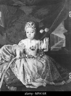 Deutsch: Maria Antonia von Bayern im Kindesalter Walpurgia Maria Antonia Walpurgis von Baviera (1724-1780) als Kind circa 1735. 856 Maria Antonia Walpurgia von baviera als Kind Stockfoto