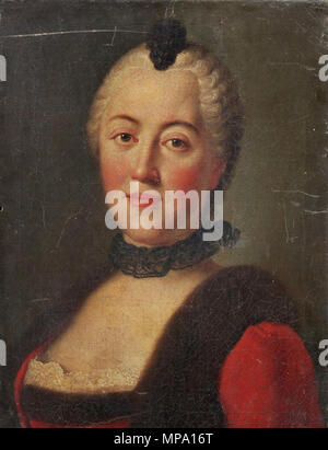 . English: Bildnis der Maria Antonia von Sachsen, Gattin des Kurprinzen Friedrich Christian, geb. Prinzessin von Bayern. Um 1755. Öl auf Leinwand. Unsigniert. Mit dem Rahmen sterben Inventarnummer '10011' des Museums Bautzen. Provenienz: Restitution 2010; Museum Bautzen; Schloßbergung; davor Privatbesitz Herrenhaus Weidlitz bei Bautzen. (30 Spitzwimpel eines Ausschnitts des Porträts in der Galerie Alte Meister, Dresden). ca. 1755. 856 Maria Antonia von Bayern / Rotari Stockfoto