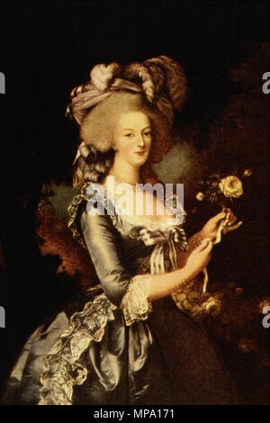 Französisch: Marie-Antoinette dit" à la Rose" marie-antoinette mit der Rose 1783. 856 Maria Antonietta - Elisabeth Vigee-Lebrun Stockfoto