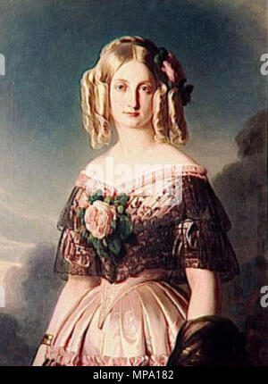 English: Auguste Maria Karolina von Neapel-Sizilien, Herzogin von Aumale Italiano: Maria Carolina di Borbone, principessa Delle Due Sicilie Englisch: Prinzessin Maria Carolina Augusta von Bourbon-Two Sizilien 1848(1846 Original). 857 Maria Carolina di Borbone, principessa Delle Due Sicilie Stockfoto