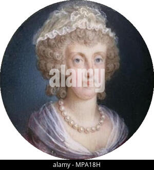 . Portrait von Maria Carolina von Österreich (1752-1814). 18. 857 Maria Carolina Österreichs, Miniatur 5 - Hofburg Stockfoto