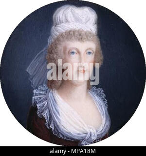 . Portrait von Maria Carolina von Österreich (1752-1814). 18. 857 Maria Carolina Österreichs, Miniatur-Hofburg Stockfoto