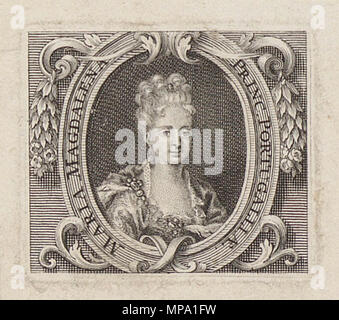 . Englisch: Infanta Maria Barbara o Portugal (später Königin von Spanien), (1711-1758). 18. Unbekannt 858 Maria Magdalena Princ. Portugalliae Stockfoto