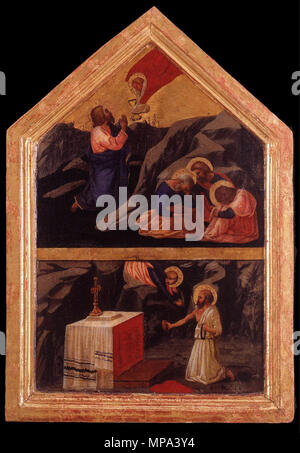 Christus im Garten Gethsemane zwischen 1424 und 1425. 868 Masaccio - Christus im Garten Gethsemane - WGA14211 Stockfoto