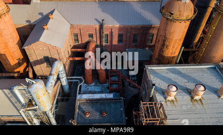 Sloss Öfen, Betrieben 1882-1970, am längsten kontinuierlich Hochofen Birmingham, Alabama, USA Stockfoto