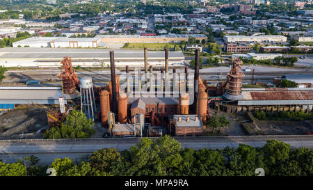 Sloss Öfen, Betrieben 1882-1970, am längsten kontinuierlich Hochofen Birmingham, Alabama, USA Stockfoto