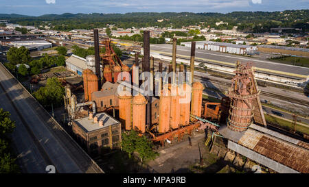 Sloss Öfen, Betrieben 1882-1970, am längsten kontinuierlich Hochofen Birmingham, Alabama, USA Stockfoto