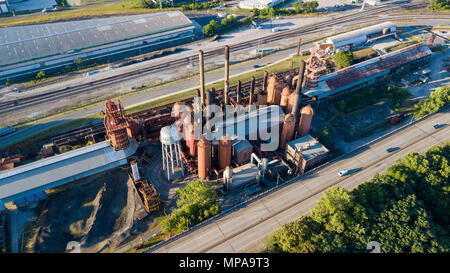 Sloss Öfen, Betrieben 1882-1970, am längsten kontinuierlich Hochofen Birmingham, Alabama, USA Stockfoto