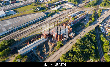 Sloss Öfen, Betrieben 1882-1970, am längsten kontinuierlich Hochofen Birmingham, Alabama, USA Stockfoto