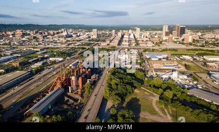 Sloss Öfen, Betrieben 1882-1970, am längsten kontinuierlich Hochofen Birmingham, Alabama, USA Stockfoto