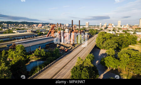 Sloss Öfen, Betrieben 1882-1970, am längsten kontinuierlich Hochofen Birmingham, Alabama, USA Stockfoto