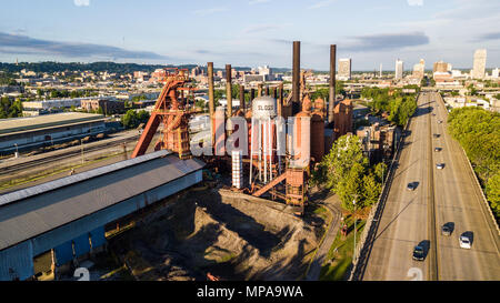 Sloss Öfen, Betrieben 1882-1970, am längsten kontinuierlich Hochofen Birmingham, Alabama, USA Stockfoto